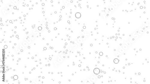 Bubbles scattered on a white background
