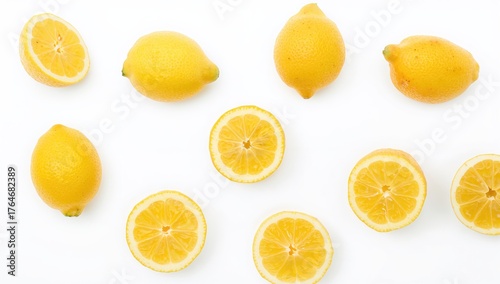 Wallpaper Mural Several lemons isolated on a white backdrop Torontodigital.ca