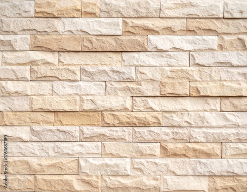 Beige and cream colored brick wall texture