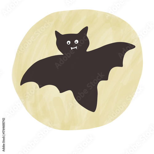halloween bat on the moon