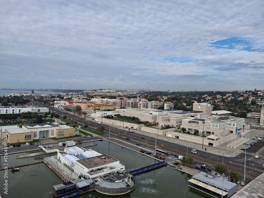Fototapeta premium aerial view of the city