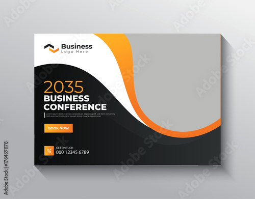 Corporate Business Conference Horizontal Flyer Template
