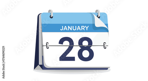 January twenty-eighth marked on calendar date reminder for schedule day arrangement for the 28th month arrangement task appointment events for