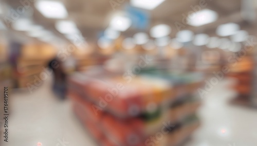 Wallpaper Mural Blurred supermarket scene with bokeh effect Torontodigital.ca