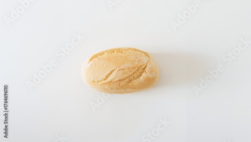 Isolated white bread loaf on a plain background