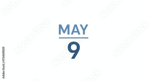 May Ninth Date Illustration for Calendars Event Planning and Important Reminders Announcements 5102024
