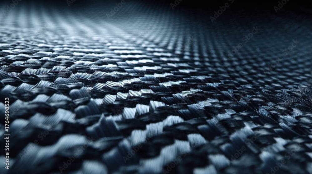 Obraz premium Close-Up of Textured Woven Material in Dark Tones with Intricate Patterns for Design Applications