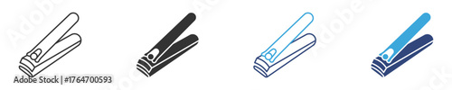 Nail clippers icon set, vector illustration . 