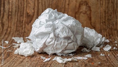 Crumpled tissue paper that remains usable