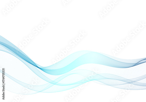 Dynamic waves of blue color symbolize flow of data, energy, and technology. Eps 10