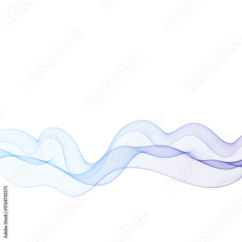 Deep blue and purple wavy line for a technological and dynamic background design. Eps 10