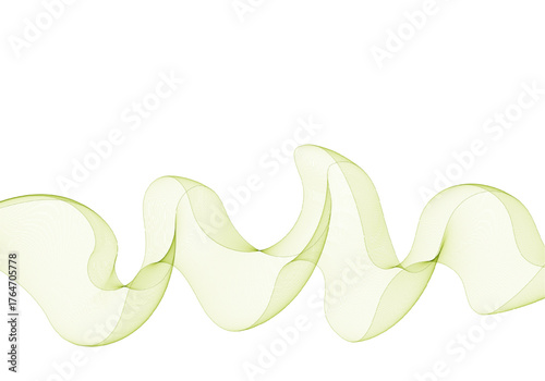 Expressive olive-green wavy line creating a rich and modern background design. Eps 10