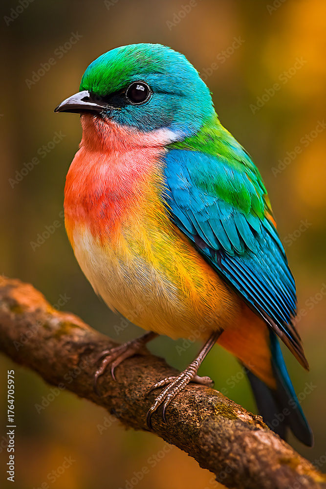 Fototapeta premium Colorful Exotic Bird – High Quality Image