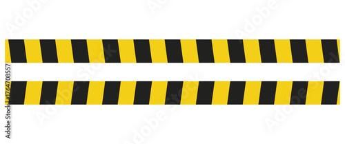 Double Striped Caution and Warning Barrier Tape Design, Construction and Danger Zone Element