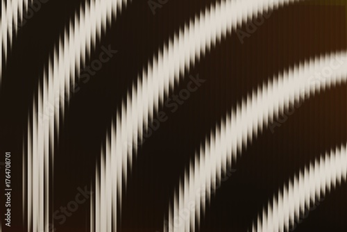 Wallpaper Mural Abstract pattern of wavy, serrated beige lines on a dark background, forming concentric arcs. Features a rhythmic, corrugated texture and warm, subdued tones Torontodigital.ca