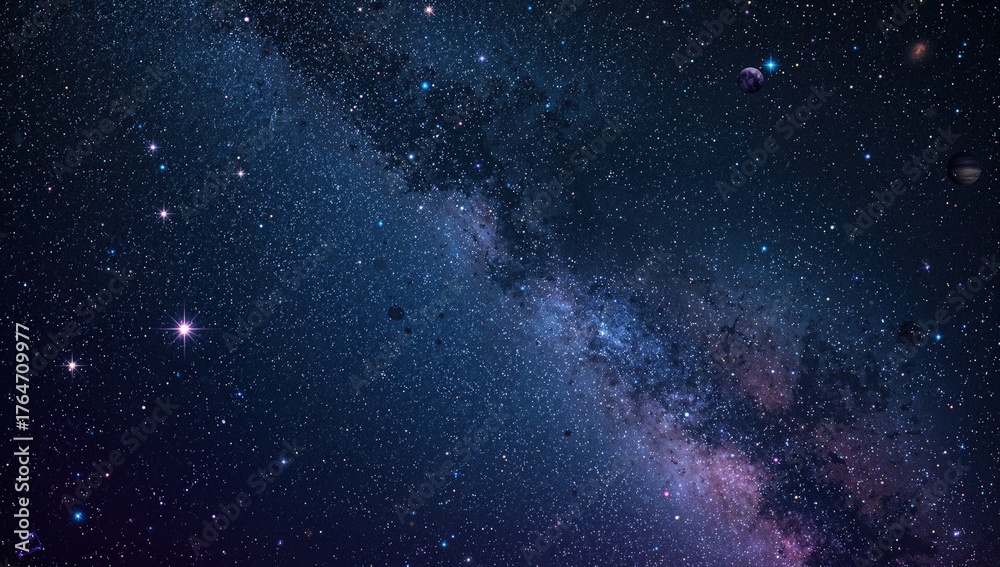 Fototapeta premium Actual celestial bodies in the cosmos