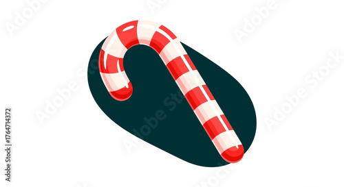 Candy Cane Delight A Festive Treat Illustration for Holiday Cheer