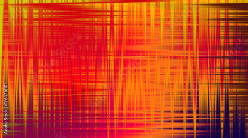 Wallpaper Mural Abstract vibrant fiery orange and red lines with yellow highlights, a psychedelic visual effect with a digital art aesthetic Torontodigital.ca