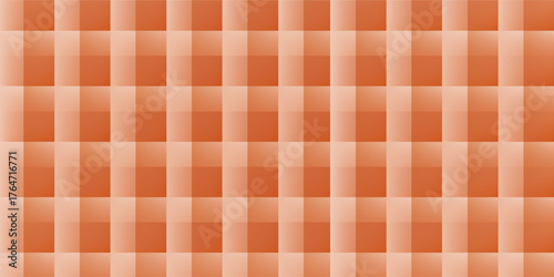 orange gingham or pattern. Fall or Thanksgiving textile pattern for tablecloths, picnic blankets, basket napkins, shirts, or handkerchiefs. Cotton, linen, or flannel design. Flat vector illustration.