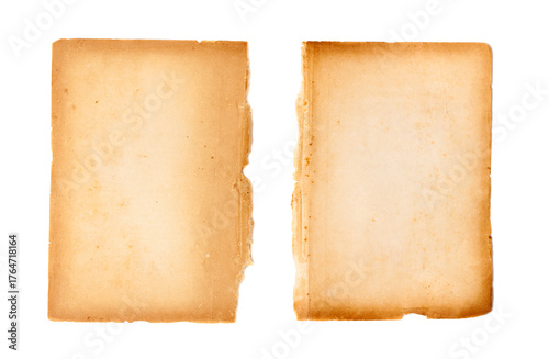 old torn list of parchment, antique background texture of a paper page from an ancient book