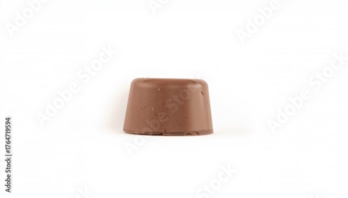 Close-up of a single chocolate sweet isolated
