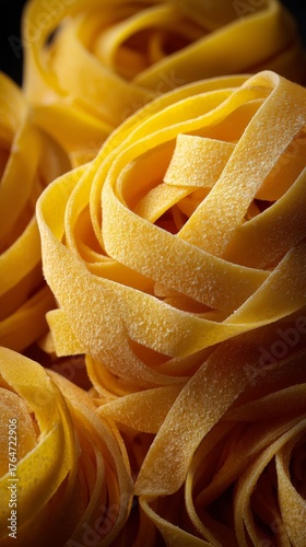 Savor the authentic taste of tagliatelle pasta, a beloved traditional dish from italy.
