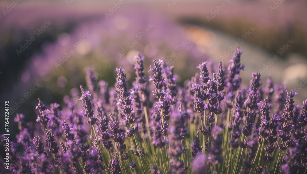 Fototapeta premium Close-up of purple blossoms with textured background