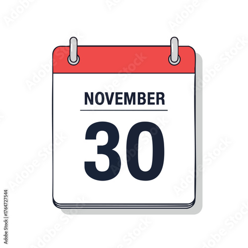 November 30th: A visually appealing calendar icon with a clear date marking for scheduling and reminders