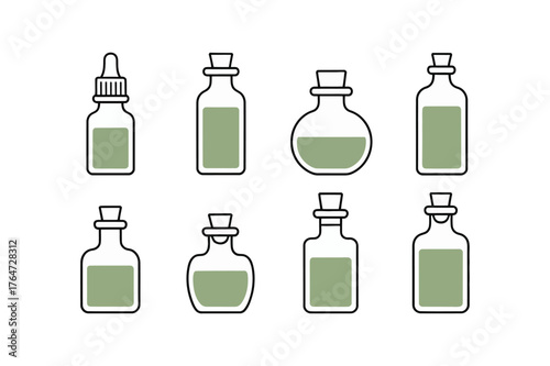 Minimalist Potion and Bottle Icons