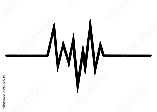 Heartbeat - Heart pulse. Icon for design.