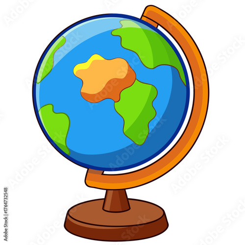 globe on white background