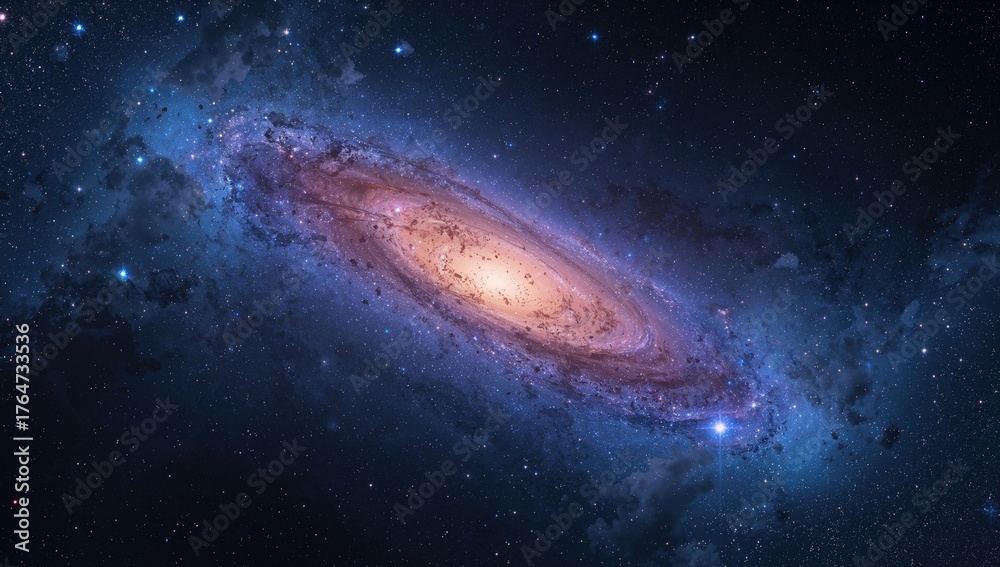 Fototapeta premium Galaxy image featuring elements supplied by a space agency