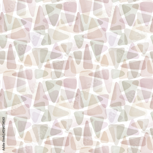 Seamless watercolor abstract pattern. Hand-drawn illustration for fabric, wrapping paper. decoupage, fabrics and etc