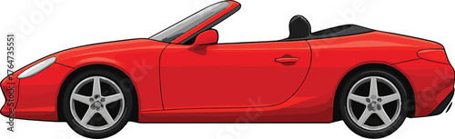 Red Convertible Sports Car