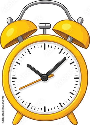 Yellow Analog Alarm Clock