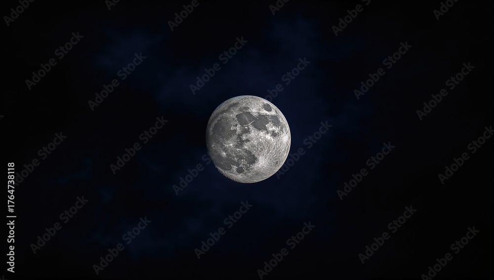 Obraz premium Photo of a Full Moon in the Late Hours