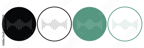 Music wave line sound one noise icon audio frequency signal podcast radio sound wave volume hand art. sound wave Effect. sound and audio waves Volume wave Waves of the equalizer. Vibrant frequency bar