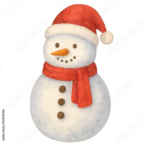 snowman isolated on white background