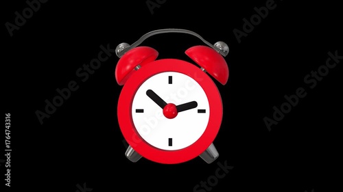 Vibrant Red Alarm Clock with Modern Design