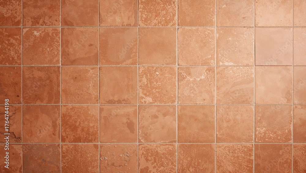 Naklejka premium Square terracotta tile flooring texture background
