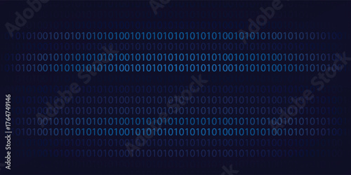 graphics design concept Binary code assigns 0 1 from binary number system technology circuit vector illustration