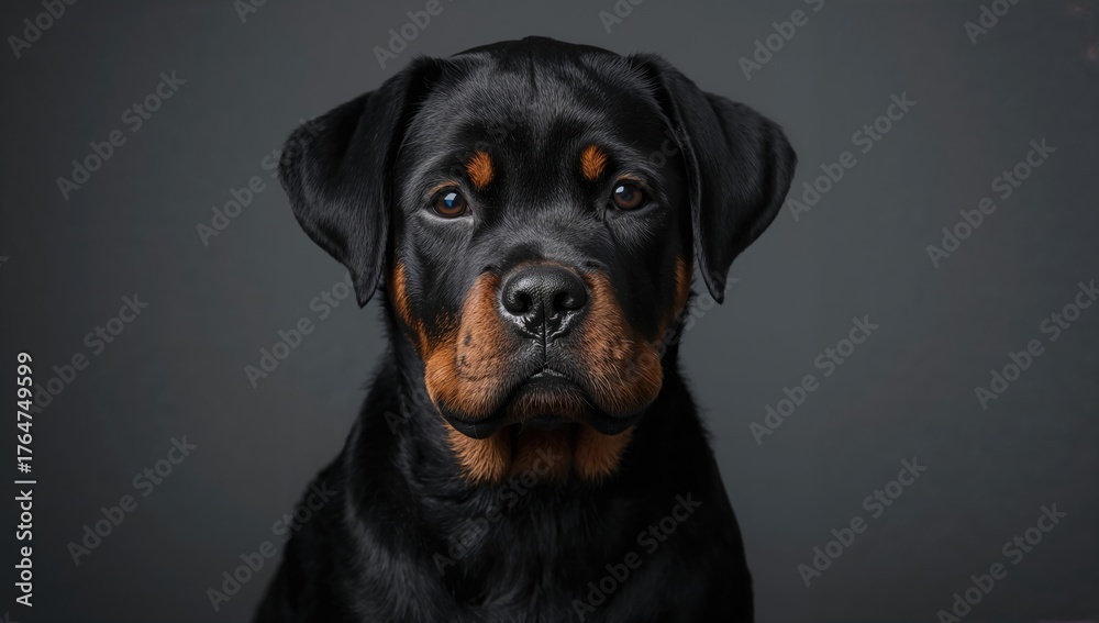 Fototapeta premium Close-up of a Rottweiler canine