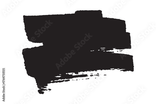 Brush paint stroke texture swatch Hand painted background Ink scribble dab clipart Paint smudge for tags and stamps design