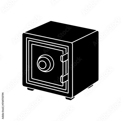 Secure your assets with this safe illustration, offering peace of mind and reliable protection always