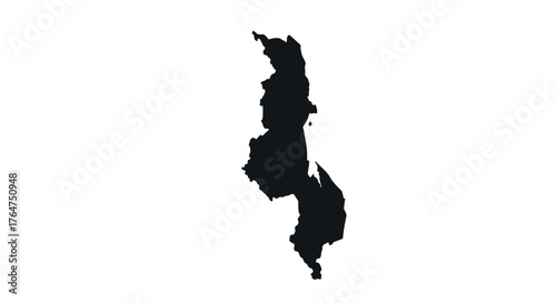 Malawi country outline silhouette