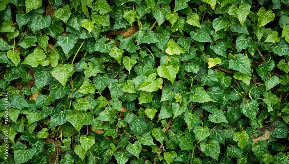Fototapeta premium Climbing plant featuring broad green foliage
