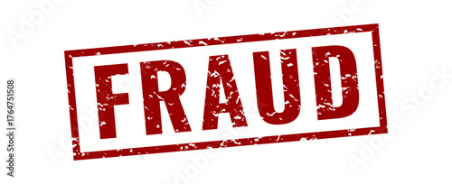 Fraud Sign Word Text Rubber Stamp Grunge Effect Vector Illustration