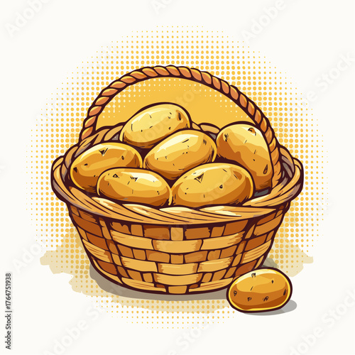 Kartoffeln in einem Korb