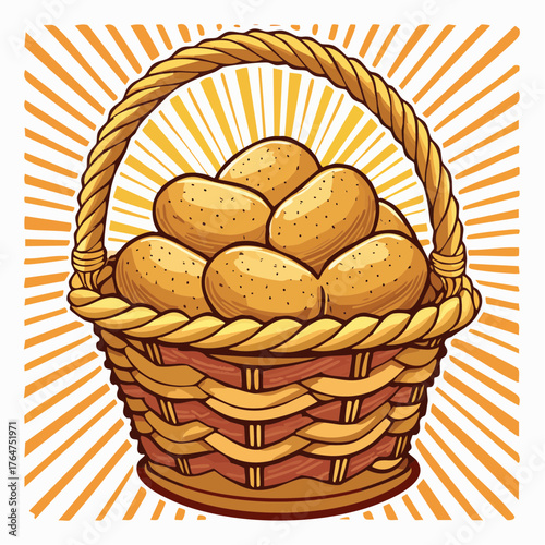 Kartoffeln in einem Korb