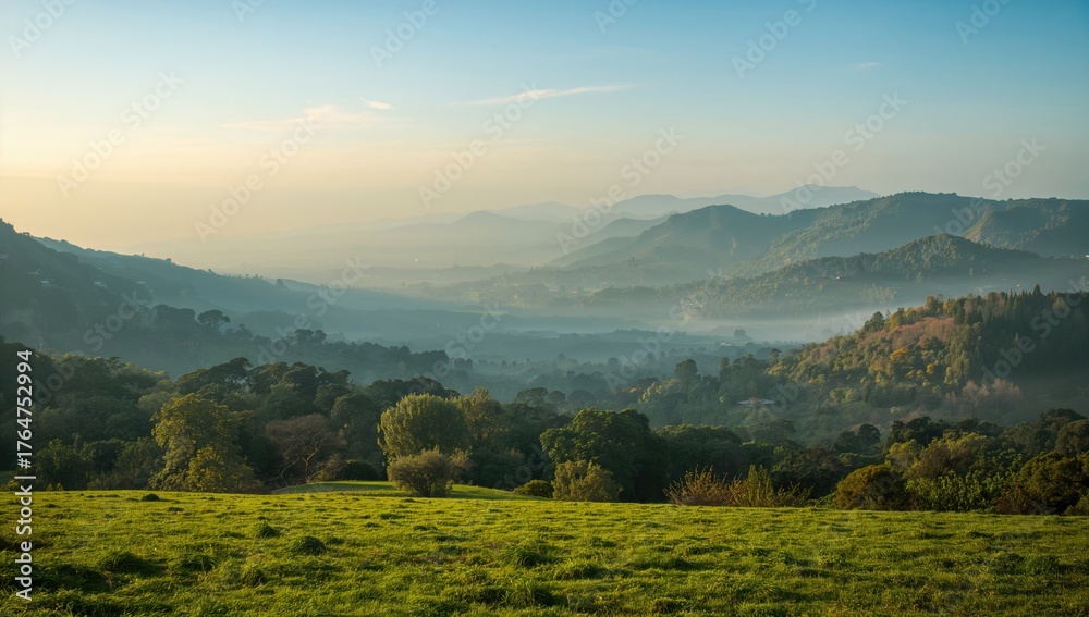 Fototapeta premium Foggy Mountain Landscape